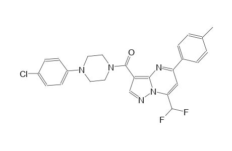 3-{[4-(4-chlorophenyl)-1-piperazinyl]carbonyl}-7-(difluoromethyl)-5-(4-methylphenyl)pyrazolo[1,5-a]pyrimidine