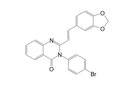 2-[(E)-2-(1,3-benzodioxol-5-yl)ethenyl]-3-(4-bromophenyl)-4(3H)-quinazolinone