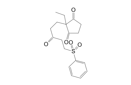2-[5-(benzenesulfonyl)-3-oxo-pentyl]-2-ethyl-cyclopentane-1,3-dione