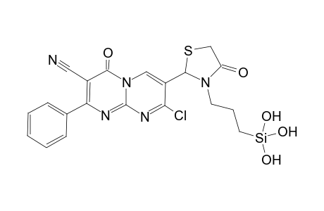 8-Chloro-4-oxo-2-phenyl-7-[4-oxo-3-(3-(trihydroxysilyl)-n-propyl)-1,3-thiazolidin-2-yl]-4H-pyrimido[1,2-a]pyrimidine-3-carbonitrile