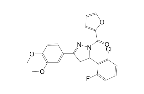 1H-pyrazole, 5-(2-chloro-6-fluorophenyl)-3-(3,4-dimethoxyphenyl)-1-(2-furanylcarbonyl)-4,5-dihydro-