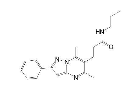 pyrazolo[1,5-a]pyrimidine-6-propanamide, 5,7-dimethyl-2-phenyl-N-propyl-