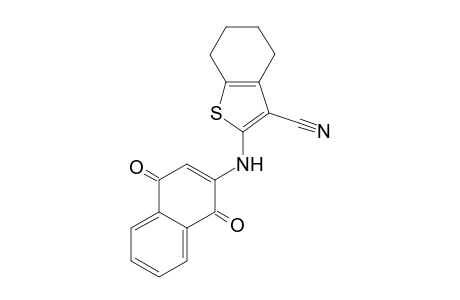 2-[(1,4-Dioxo-1,4-dihydronaphthalen-2-yl)amino]-4,5,6,7-tetrahydrobenzo[b]thiophen-3-carbonitrile