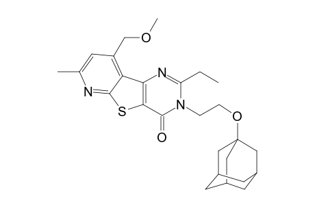 Pyrido[3',2':4,5]thieno[3,2-d]pyrimidin-4(3H)-one, 2-ethyl-9-(methoxymethyl)-7-methyl-3-[2-(tricyclo[3.3.1.1(3,7)]dec-1-yloxy)ethyl]-
