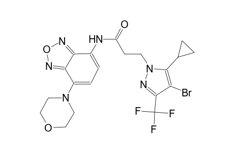 3-[4-bromo-5-cyclopropyl-3-(trifluoromethyl)-1H-pyrazol-1-yl]-N-[7-(4-morpholinyl)-2,1,3-benzoxadiazol-4-yl]propanamide