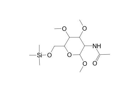 .alpha.-D-Galactopyranoside, methyl 2-(acetylamino)-2-deoxy-3,4-di-O-methyl-6-O-(trimethylsilyl)-