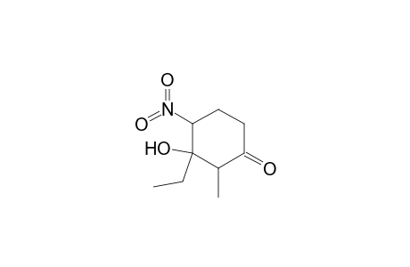 Cyclohexanone, 3-ethyl-3-hydroxy-2-methyl-4-nitro-