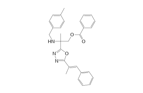 2-[(4-Methylbenzyl)amino]-2-{5-[(E)-1-methyl-2-phenyl-1-ethenyl]-1,3,4-oxadiazol-2-yl}propyl benzoate