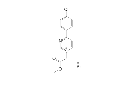 4-(4-CHLOROPHENYL)-1-ETHOXYCARBONYLMETHYL-PYRIMIDIN-1-IUM-BROMIDE