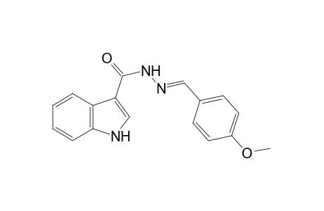 indole-3-carboxylic acid, (p-methoxybenzylidene)hydrazide