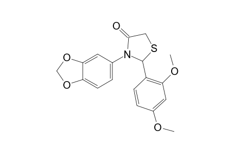 3-(Benzo[d][1,3]dioxol-5-yl)-2-(2,4-dimethoxyphenyl)thiazolidin-4-one