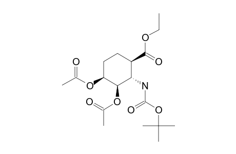 ETHYL-(ANTI)-(ANTI)-(SYN)-3,4-DIACETOXY-2-TERT.-BUTYLCARBONYLAMINOCYCLOHEXANE-1-CARBOXYLATE