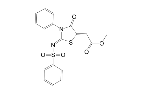 ethanoic acid, [(2Z)-4-oxo-3-phenyl-2-[(phenylsulfonyl)imino]thiazolidinylidene]-, methyl ester, (2Z)-