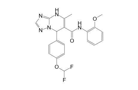 7-[4-(difluoromethoxy)phenyl]-N-(2-methoxyphenyl)-5-methyl-4,7-dihydro[1,2,4]triazolo[1,5-a]pyrimidine-6-carboxamide