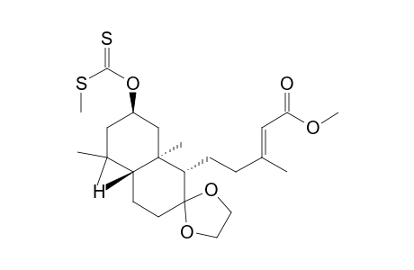 2-Pentenoic acid, 3-methyl-5-[octahydro-5',5',8'a-trimethyl-7'-[(methylthio)thioxomethoxy]spiro[1,3-dioxolane-2,2'(1'H)-naphthalen]-1'-yl]-, methyl ester, [1'S-[1'.alpha.(E),4'a.beta.,7'.beta.,8'a.alp ha.]]-