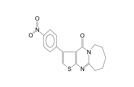 thieno[2',3':4,5]pyrimido[1,2-a]azepin-4(6H)-one, 7,8,9,10-tetrahydro-3-(4-nitrophenyl)-