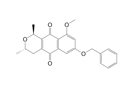1H-Naphtho[2,3-c]pyran-5,10-dione, 3,4-dihydro-9-methoxy-1,3-dimethyl-7-(phenylmethoxy)-, trans-(.+-.)-