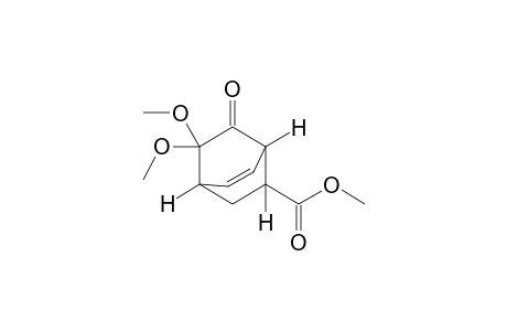 Methyl (1S*,2S*,4S*)-8,8-dimethoxy-7-oxobicyclo[2.2.2]oct-5-ene-2-carboxylate