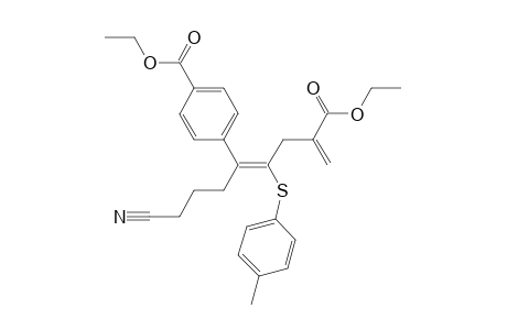 Ethyl 4-{(1E)-1-(3-Cyanopropyl)-4-(ethoxycarbonyl)-2-[(4-methylphenyl)thio]penta-1,4-dienyl)}benzoate