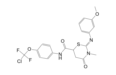 2-(3-Methoxy-phenylimino)-3-methyl-4-oxo-[1,3]thiazinane-6-carboxylic acid [4-(chloro-difluoro-methoxy)-phenyl]-amide