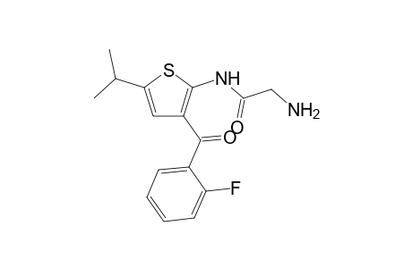 2-amino-N-[3-(2-fluorobenzoyl)-5-isopropyl-2-thienyl]acetamide