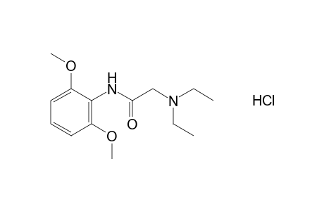 2-(diethylamino)-2',6'-dimethoxyacetanilide, hydrochloride