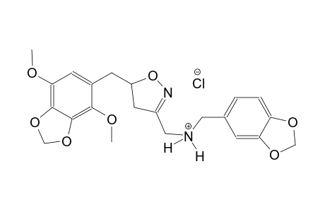 3-isoxazolemethanaminium, N-(1,3-benzodioxol-5-ylmethyl)-5-[(4,7-dimethoxy-1,3-benzodioxol-5-yl)methyl]-4,5-dihydro-, chloride