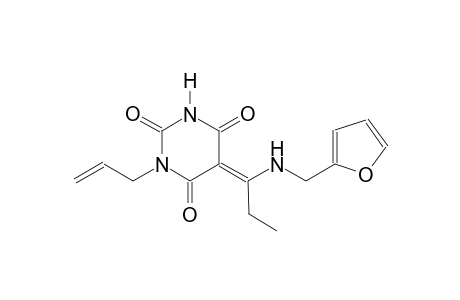 (5E)-1-allyl-5-{1-[(2-furylmethyl)amino]propylidene}-2,4,6(1H,3H,5H)-pyrimidinetrione