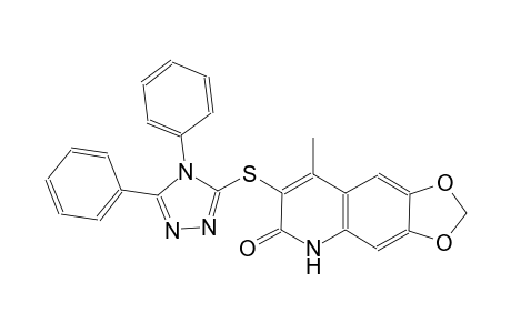 7-[(4,5-diphenyl-4H-1,2,4-triazol-3-yl)sulfanyl]-8-methyl[1,3]dioxolo[4,5-g]quinolin-6(5H)-one
