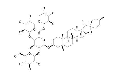 ASPARACOSIDE;25(S)-5-BETA-SPIROSTAN-3-BETA-OL-3-O-ALPHA-L-ARABINOPYRANOSYL-(1->6)-[ALPHA-L-ARABINOPYRANOSYL-(1->4)]-[BETA-D-GLUCOPYRANOSYL