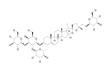 ACULEATISID-B=26-O-BETA-D-GLUCOPYRANOSYL-NUATIGENIN-3-O-BETA-SOLATRIOSID