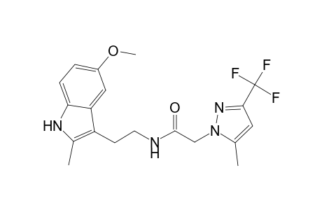 N-[2-(5-methoxy-2-methyl-1H-indol-3-yl)ethyl]-2-[5-methyl-3-(trifluoromethyl)-1-pyrazolyl]acetamide