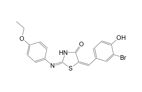 (2E,5E)-5-(3-bromo-4-hydroxybenzylidene)-2-[(4-ethoxyphenyl)imino]-1,3-thiazolidin-4-one