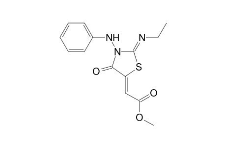 (Z)-Methyl-2-[(Z)-2-(ethylimino)-4-oxo-3-(phenylamino)- thiazolidin-5-ylidene]acetate