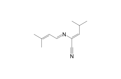 4-Methyl-2-(3-methyl-but-2-enylideneamino)-pent-2-enenitrile