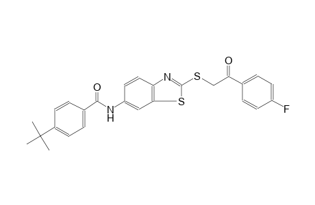 4-tert-butyl-N-(2-{[2-(4-fluorophenyl)-2-oxoethyl]sulfanyl}-1,3-benzothiazol-6-yl)benzamide