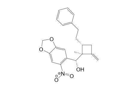 (S*,1'S*,4'R*)-(1-Methyl-2-methylene-4-phenethylcyclobutyl)-(6-nitrobenzo[d][1,3]dioxol-5-yl)methanol