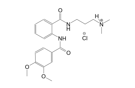 1-propanaminium, 3-[[2-[(3,4-dimethoxybenzoyl)amino]benzoyl]amino]-N,N-dimethyl-, chloride
