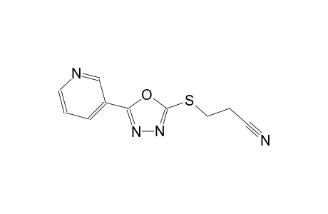 3-{[5-(3-pyridinyl)-1,3,4-oxadiazol-2-yl]sulfanyl}propanenitrile
