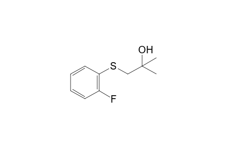 1-((2-Fluorophenyl)thio)-2-methylpropan-2-ol