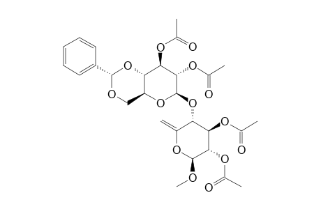 METHYL-2,3-DI-O-ACETYL-6-DEOXY-4-O-(2,3-DI-O-ACETYL-4,6-O-BENZYLIDENE-BETA-D-GLUCOPYRANOSYL)-BETA-D-XYLO-HEX-5-ENOSIDE