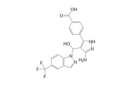4-(3-Amino-4-(hydroxy(5-(trifluoromethyl)-1H-indazol-1-yl)methyl)-1H-pyrazol-5-yl) benzoic acid