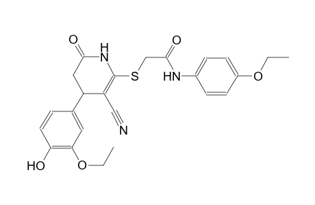 acetamide, 2-[[3-cyano-4-(3-ethoxy-4-hydroxyphenyl)-1,4,5,6-tetrahydro-6-oxo-2-pyridinyl]thio]-N-(4-ethoxyphenyl)-