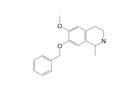 1,2,3,4-Tetrahydroisoquinoline, 7-benzyloxy-6-methoxy-1-methyl-