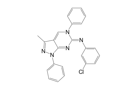 6-[(3-chlorophenyl)imino]-3-methyl-1,5-diphenyl-5,6-dihydro-1H-pyrazolo[3,4-d]pyrimidine