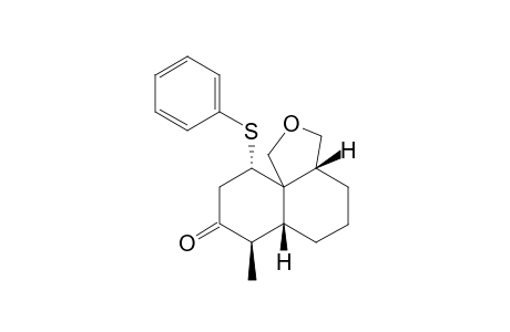1H-Naphtho[1,8a-c]furan-8(3H)-one, octahydro-7-methyl-10-(phenylthio)-, (3a.alpha.,6a.alpha.,7.alpha.,10.beta.,10aR*)-(.+-.)-