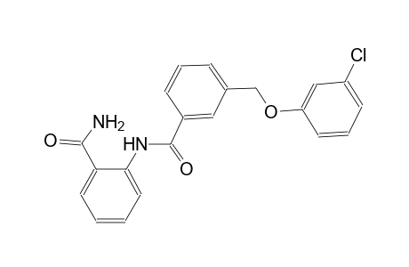 2-({3-[(3-chlorophenoxy)methyl]benzoyl}amino)benzamide