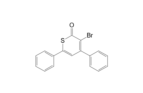 3-Bromanyl-4,6-diphenyl-thiopyran-2-one
