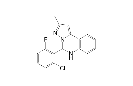 Pyrazolo[1,5-c]quinazoline, 5-(2-chloro-6-fluorophenyl)-5,6-dihydro-2-methyl-