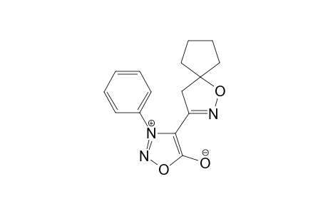 3-Phenyl-4-(1-oxa-2-aza-spiro[4.4]non-2-en-3-yl)sydnone
